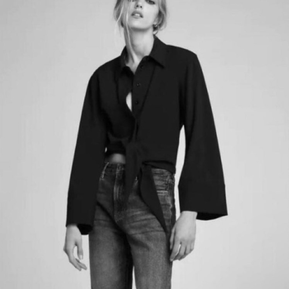 NWT ZARA Front Knot Shirt